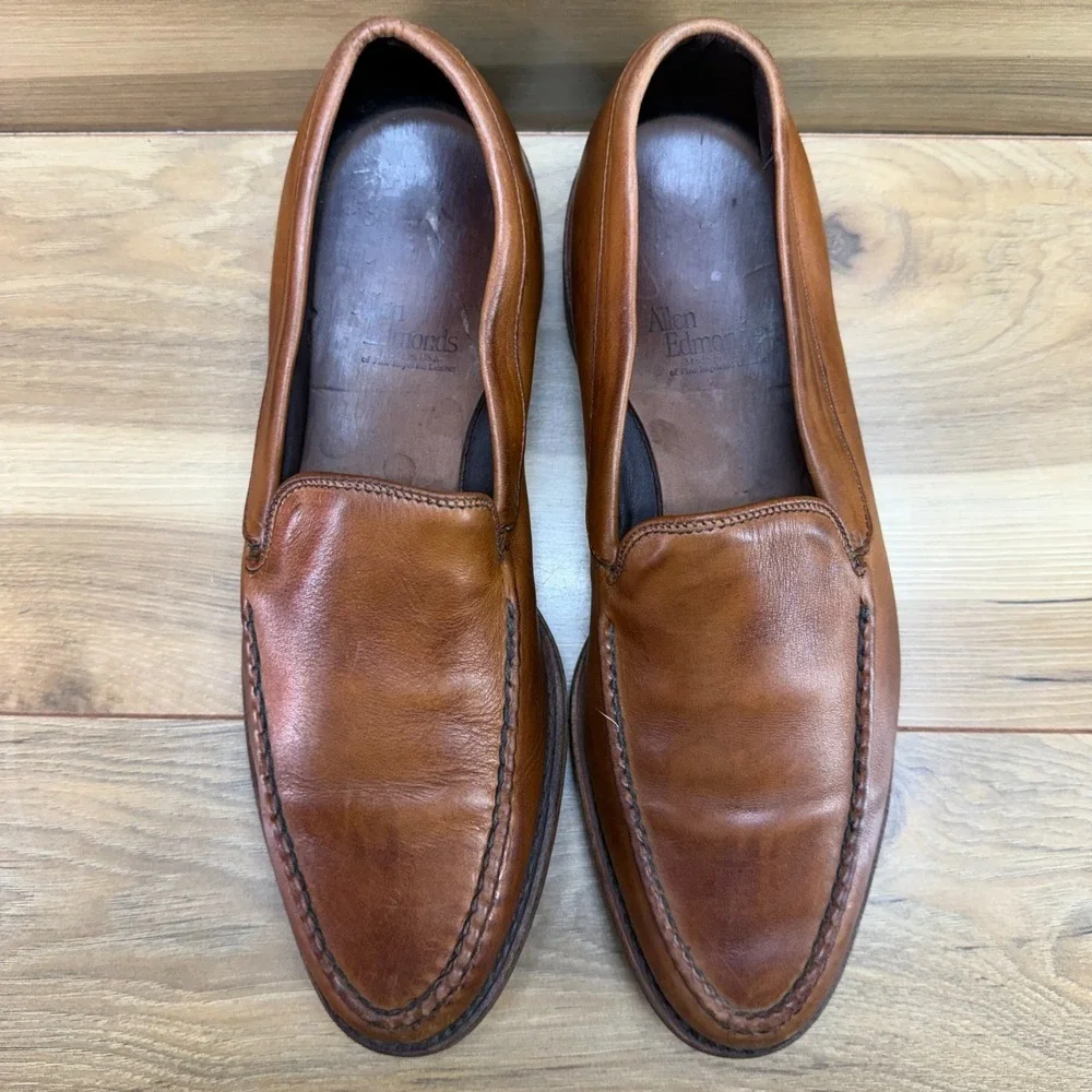 Allen Edmonds Loafer Slip On Mens 9 D Walnut Moc Toe Dress Business Casual